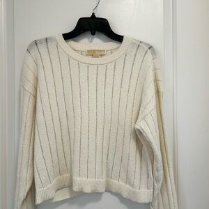 Michael Kors Cream Ribbed Sweater